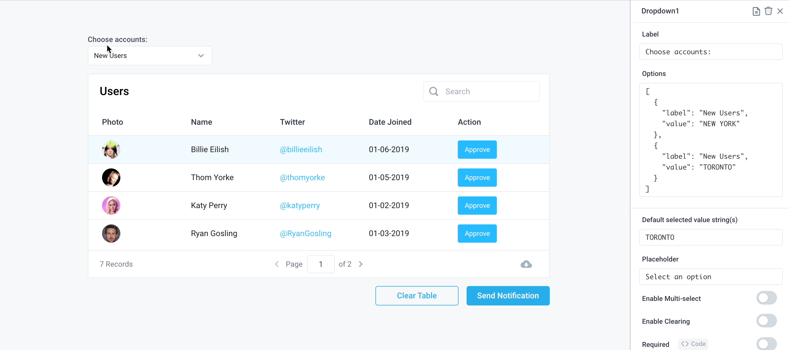 Select and move multiple components