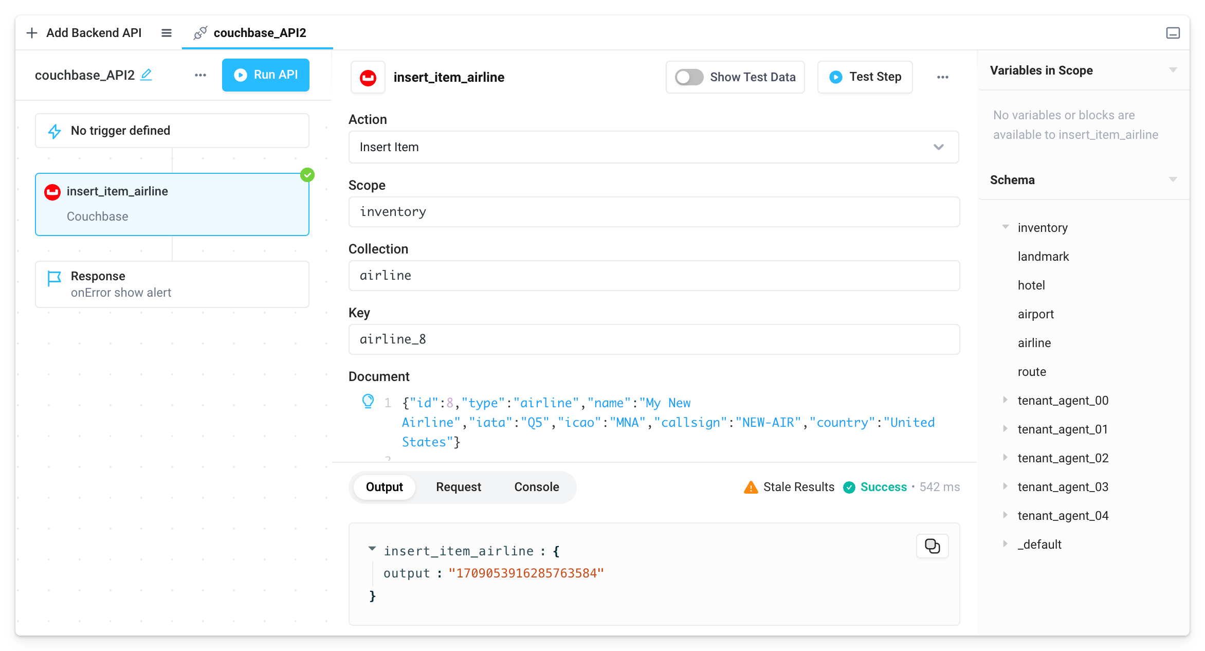 Insert item into Couchbase