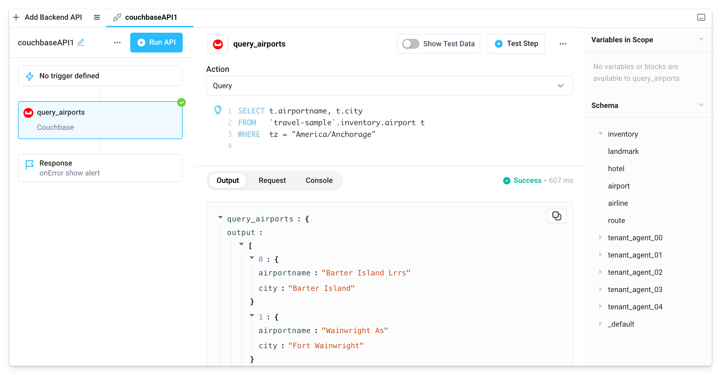 Query Couchbase with SQL++