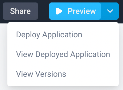 Deploy application button