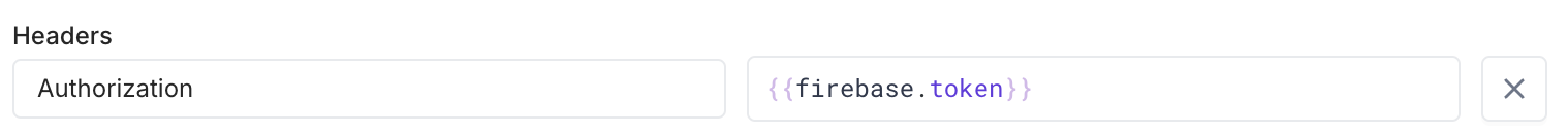 firebase.token referenced in Authorization header