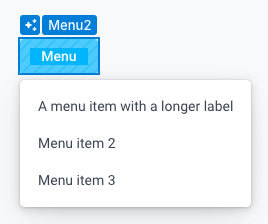 Example of a fit content menu component.