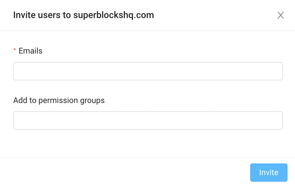 Invite Users to Superblocks