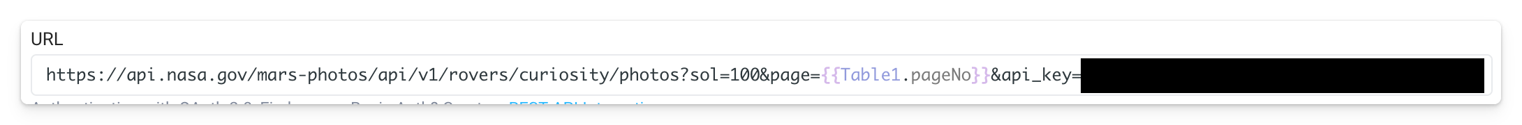 Adding pagination to REST API URL.