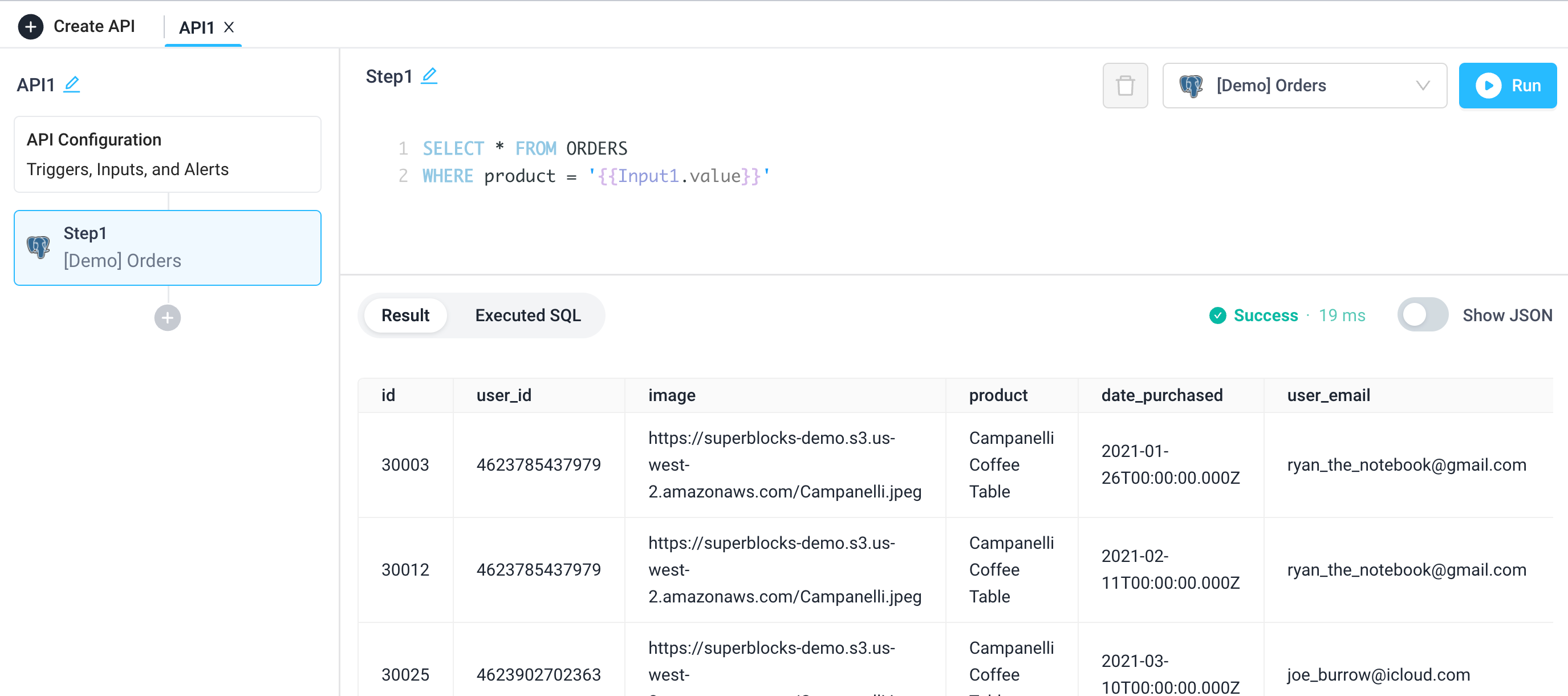 See the results of a Postgres query