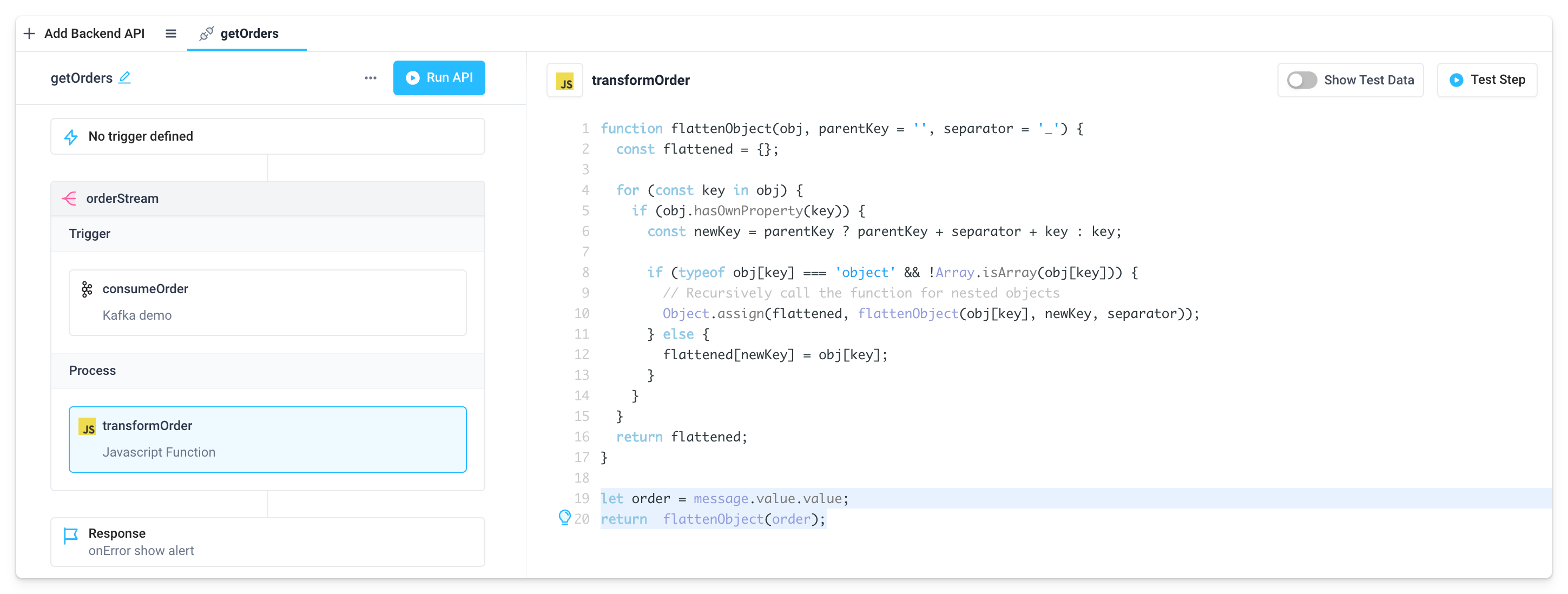 javascript processing