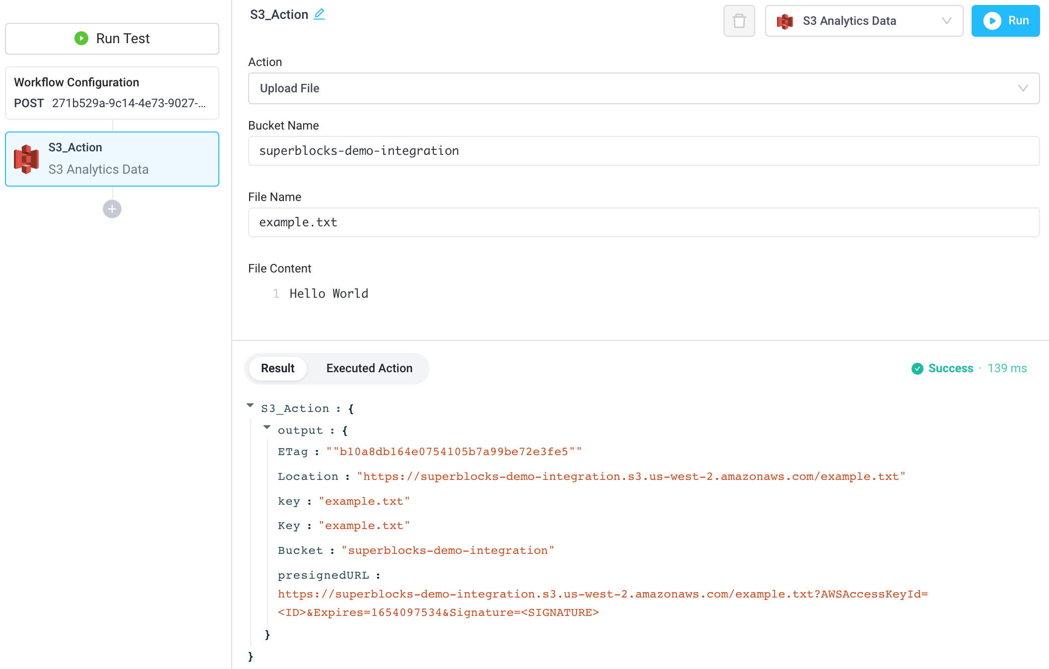 Upload a file to an S3 bucket