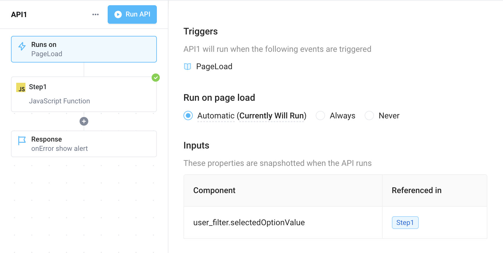 Backend API Inputs