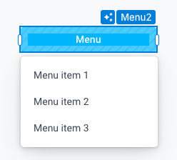 Example of a vertical menu component.