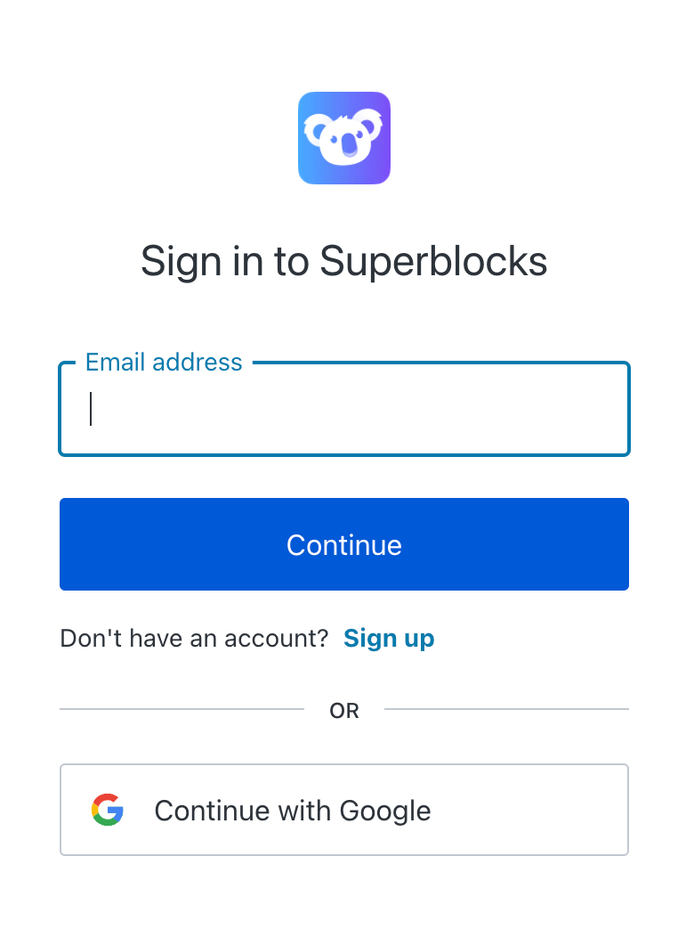 Login to Superblocks with SSO