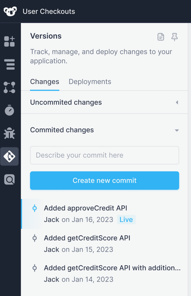 Create a new commit