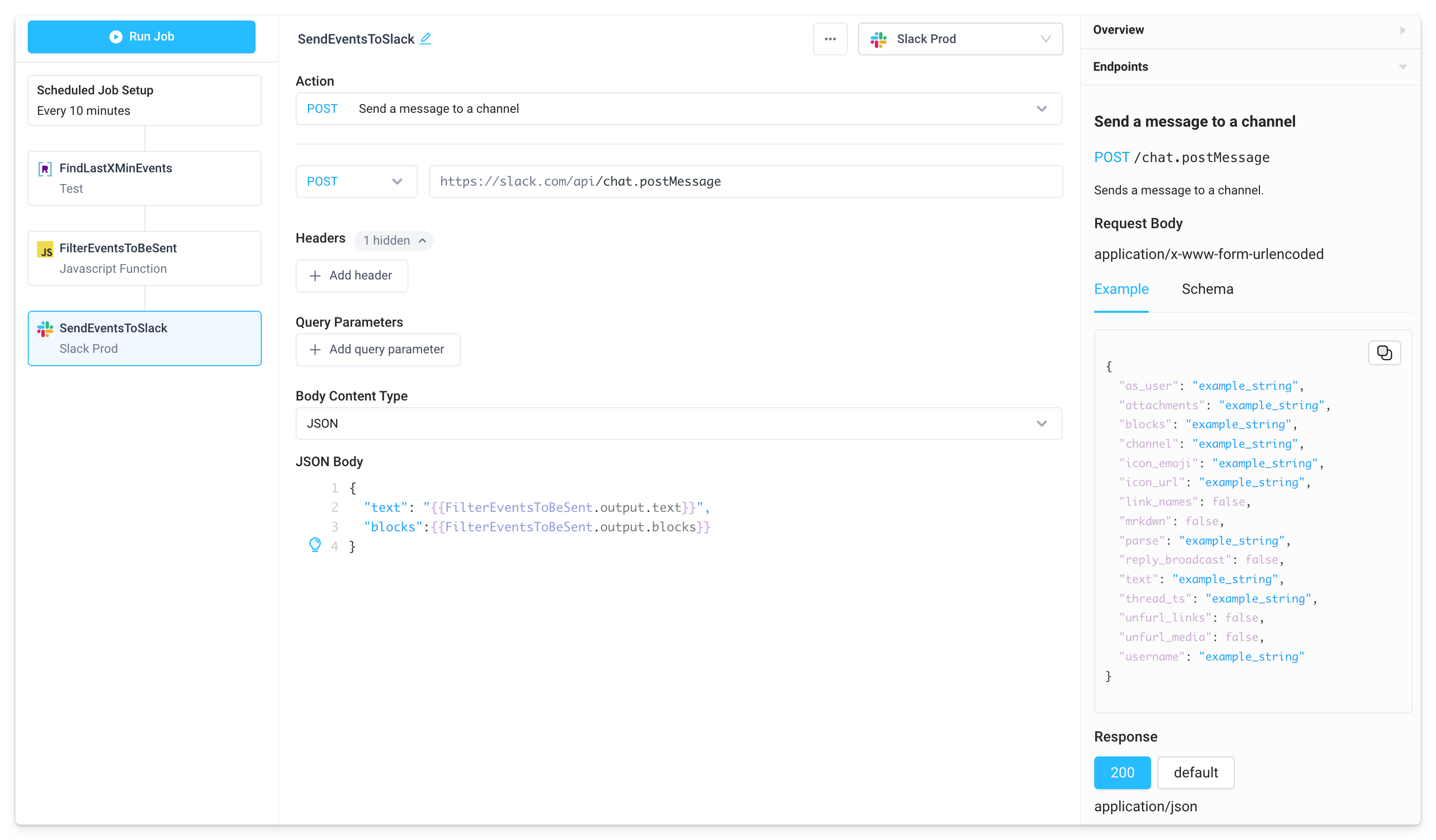 Use a scheduled job to query Rockset and send out a daily report to Slack